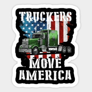 Trucker American Flag Truck Driver Shirt Truck Driver Sticker